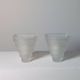 Vintage stepped frosted glass wall lamps art deco revival