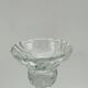 Bougeoir vintage en verre pressé torsadé