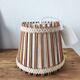 Suspension vintage 70 en lin et rotin