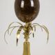 Bronze and resin egg lamp signed Maison Charles, 1970s.