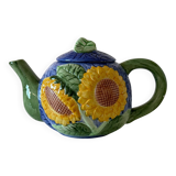 Sunflower teapot in slip