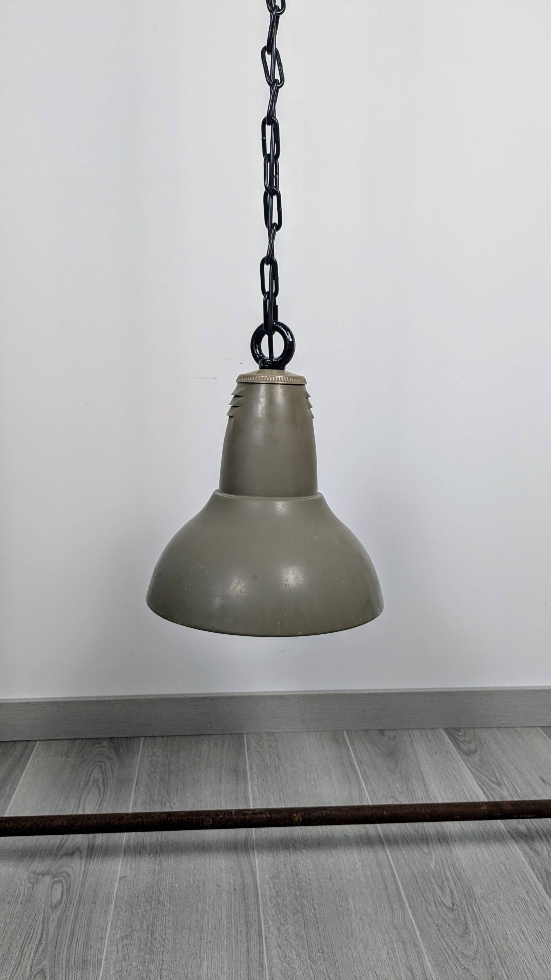 Holophane vintage industrial pendant light
