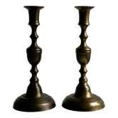 2 candlesticks, brass candlesticks, candle holders.
