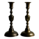 2 candlesticks, brass candlesticks, candle holders.