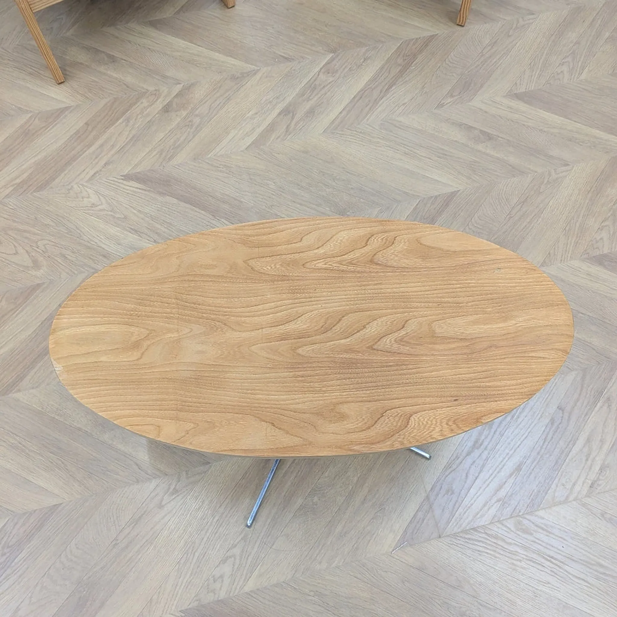 Retro coffee table with a star-shaped metal base, 1970s.