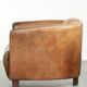 Fauteuil design aviateur en cuir de vache couleur cognac intemporelle