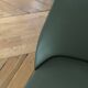 Chaise cuir couleur olive, année 50