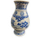 Pair of Asian vases in white and blue porcelain
