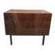 Commode 3 tiroirs laquée placage palissandre