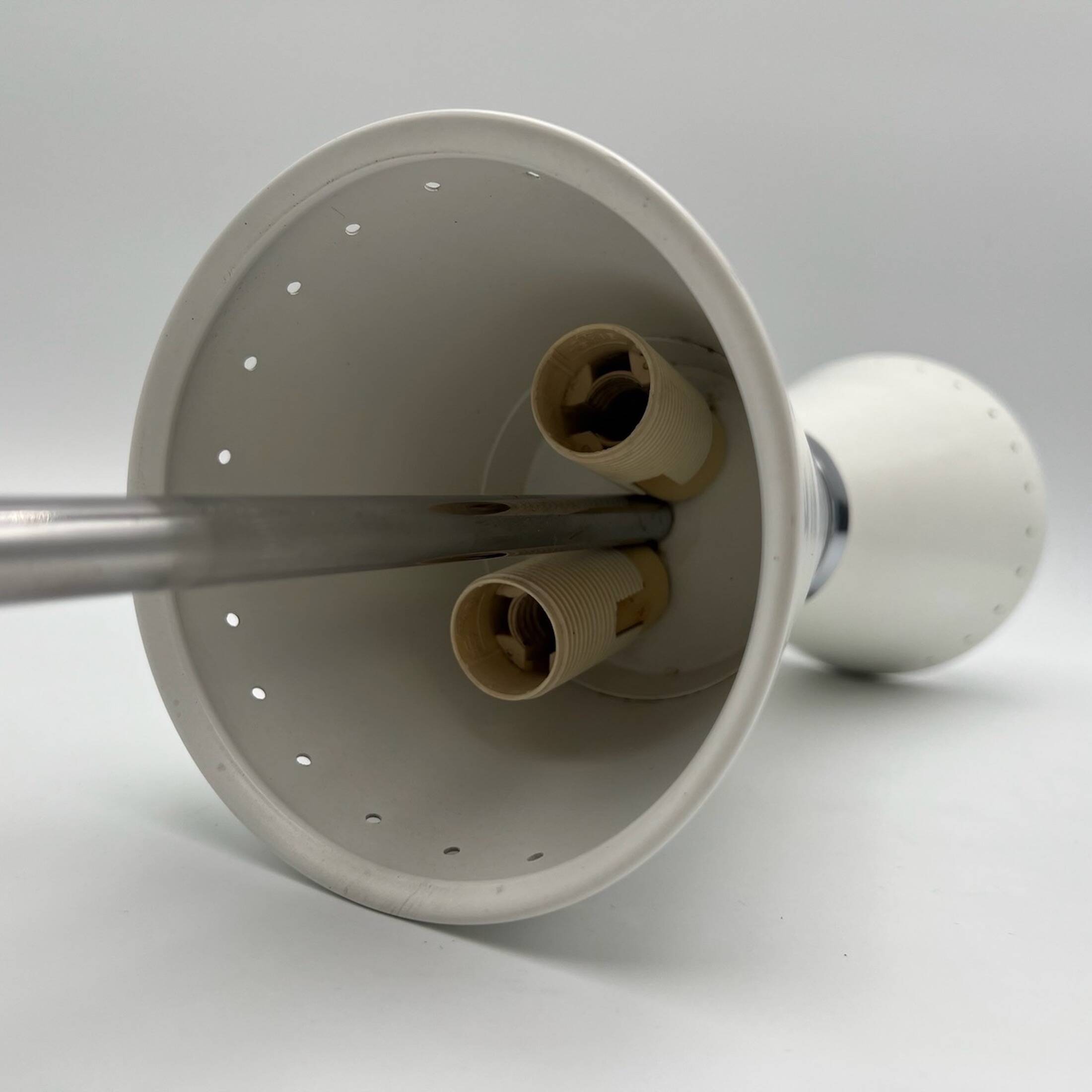 Rare Vintage Lacquered Metal Hanging Lamp, Italy 1960s