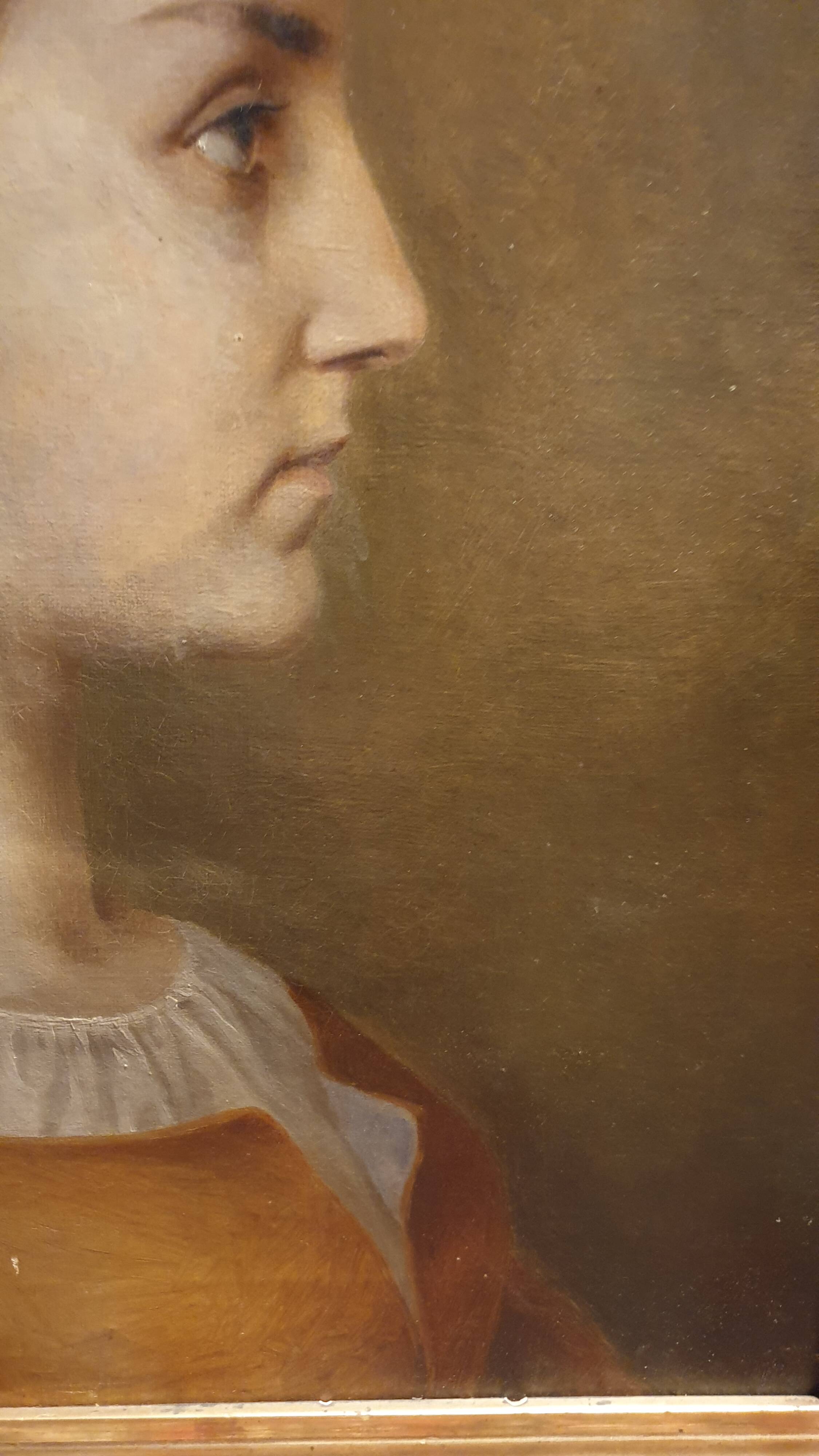 Oil on canvas portrait XIXth