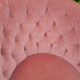 Paire de chauffeuses crapaud velours rose