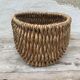 Basket trash of the 60s in braided rattan with handles