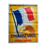 Original poster "Engage, re-engage in the Army" 60x78cm 1939