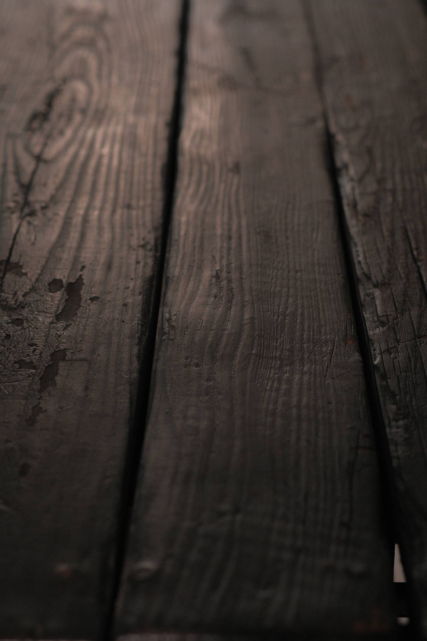 Console table in Shou Sugi Ban finish