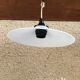 Antique white opaline hanging lamp from the 70s