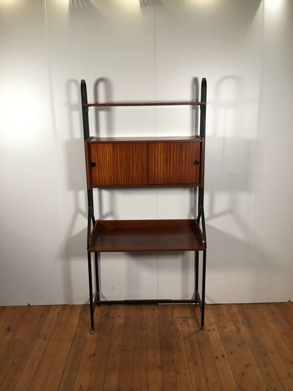 Secrétaire vintage avec rangement fermé et étagère