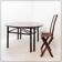 Pair of Chinese demi-lune consoles - Central table and folding chair