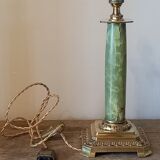 Pied de lampe marbre et bronze ancien 19e siècle