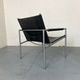 Fauteuil de salon moderne en cuir noir par Martin Visser pour T Spectrum, années 1960