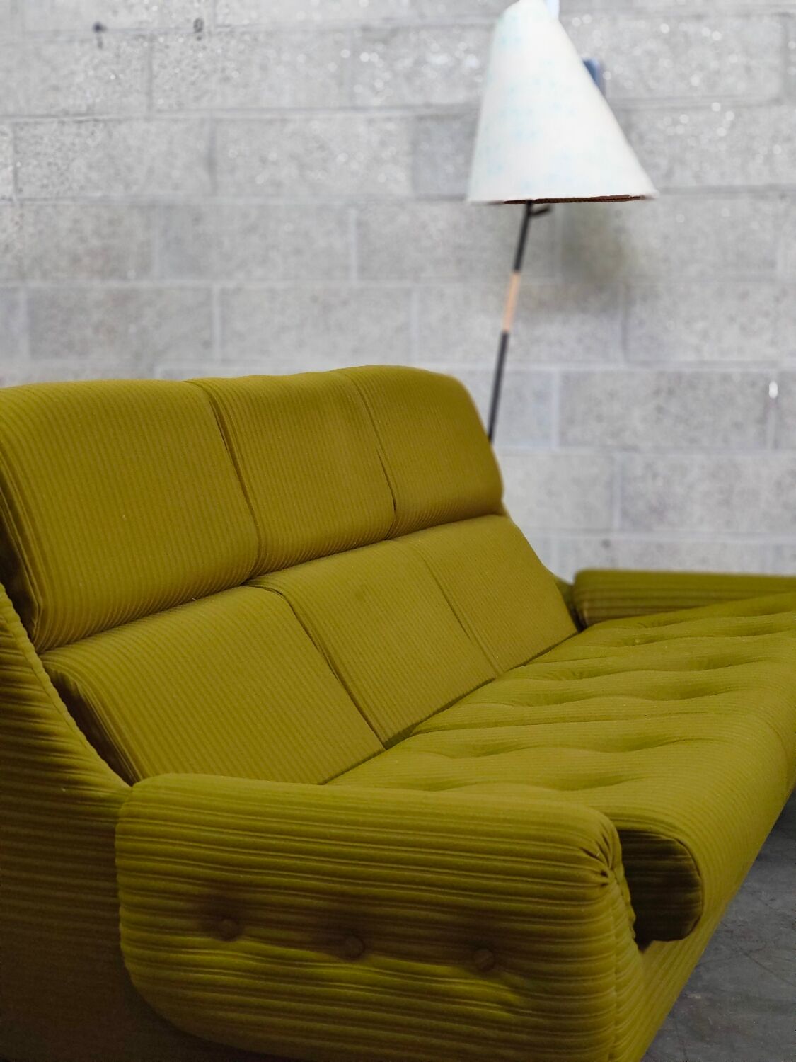 Complete living room Space Age Atlantis olive green 1970