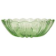 Vintage green decorative plate with flowers from the mid-century, Italy, 1960s.