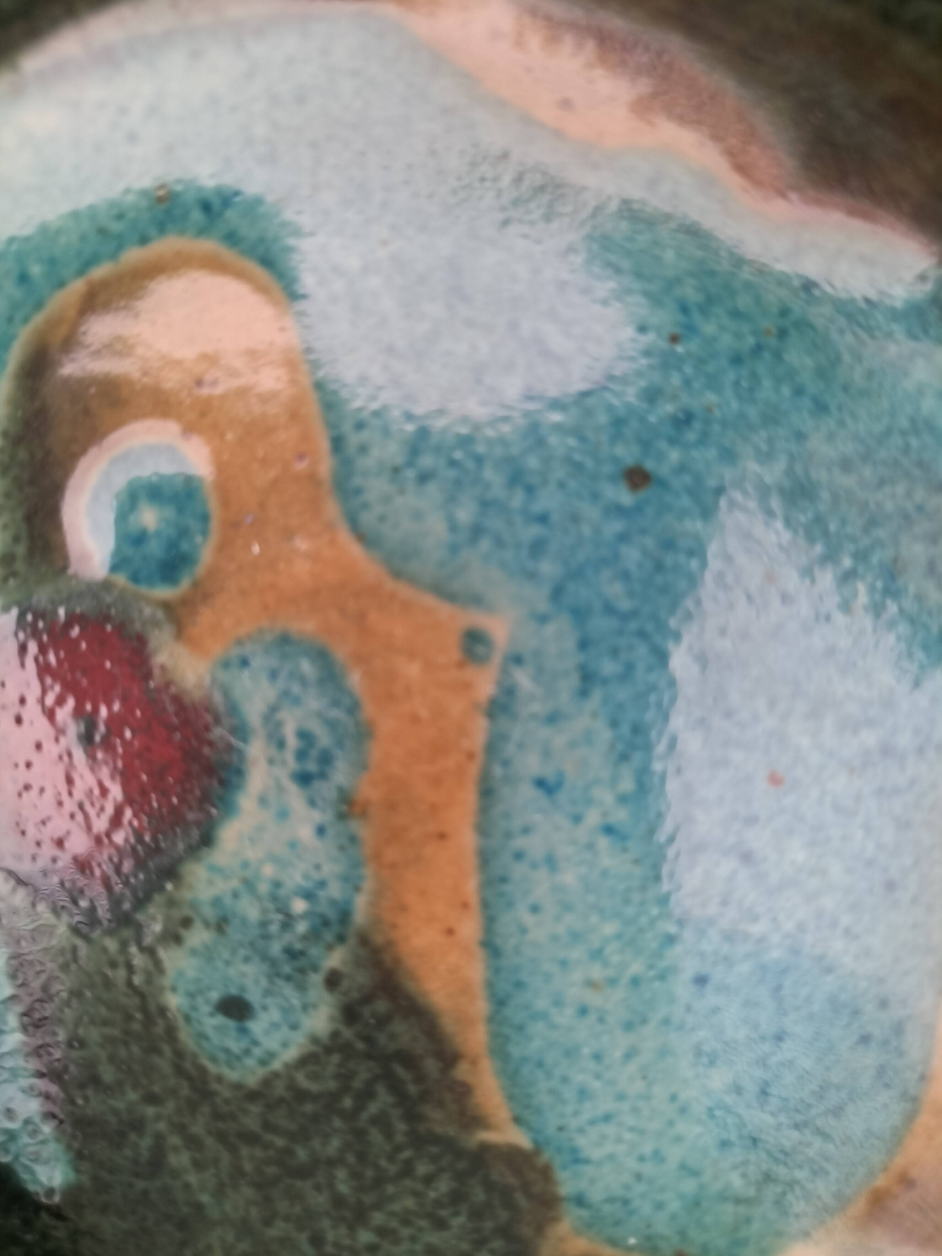 Signed stoneware bowl from Puisaye