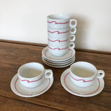 Set 6 espresso cups and vintage saucers Schonwald