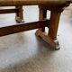 Pair of oak farm benches