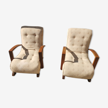 Pair of art deco armchairs 1930