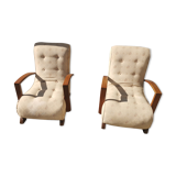 Pair of art deco armchairs 1930