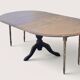 Extendable round table with central leg – Chic country spirit