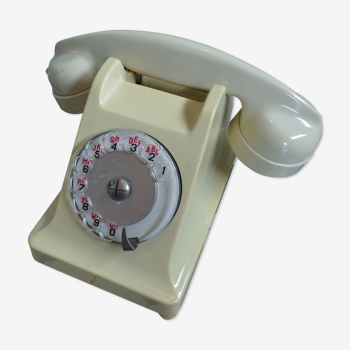 Vintage phone with white Bakelite dial