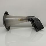 Corner wall lamp in graphite aluminum and Holophane frosted glass
