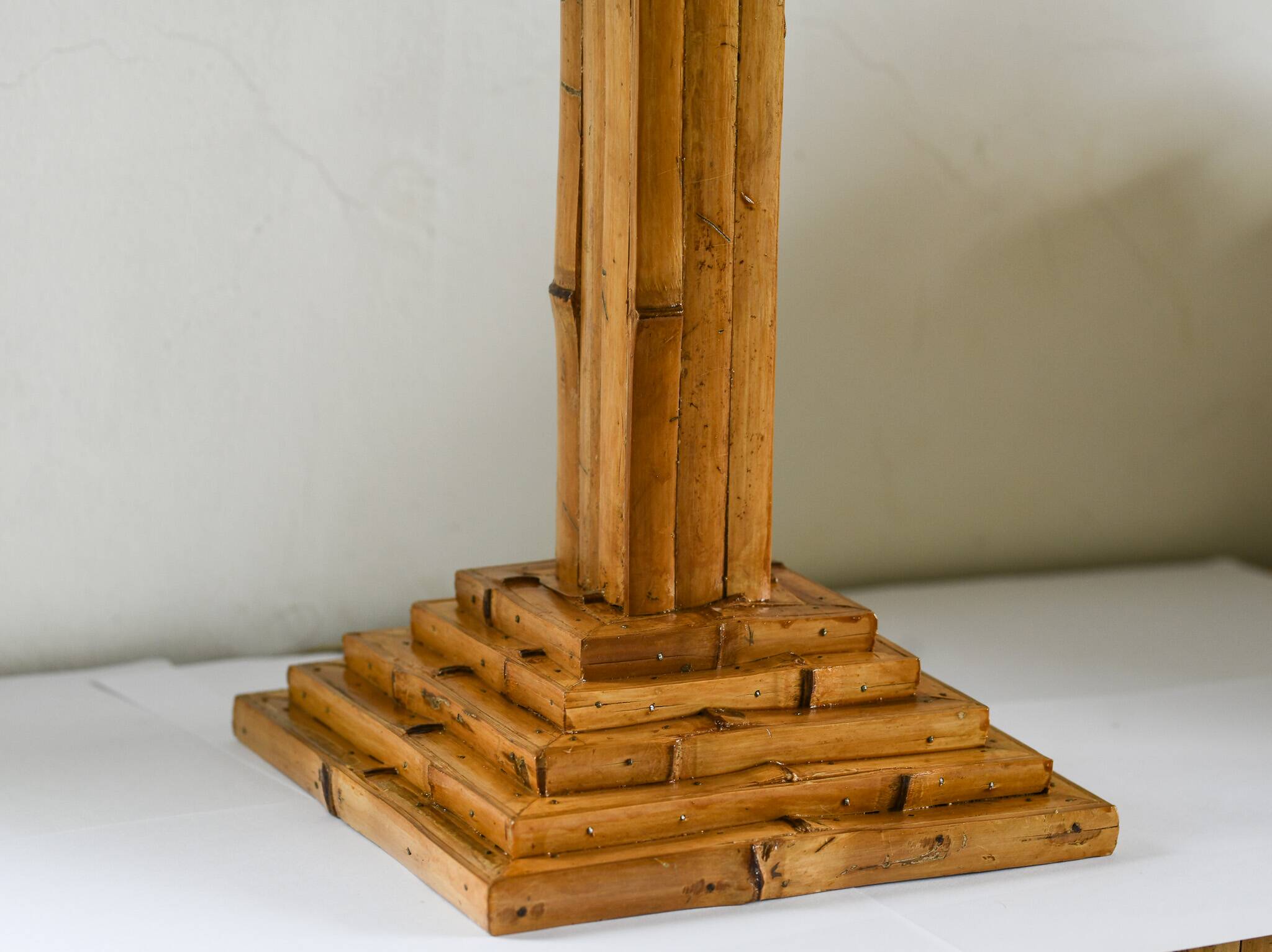 Lampe de table en bambou bio style vintage