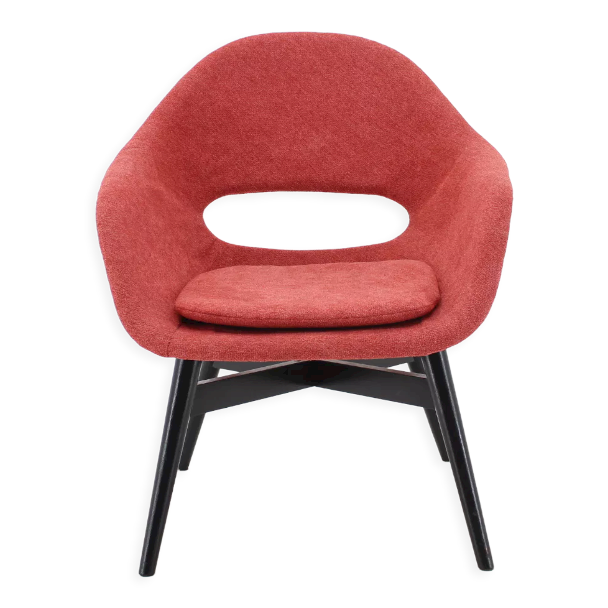 1960s Miroslav Navratil Fiberglass Shell Lounge Chair, Czechoslovakia