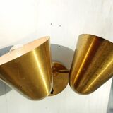 Double wall lamp adjustable brass cocottes