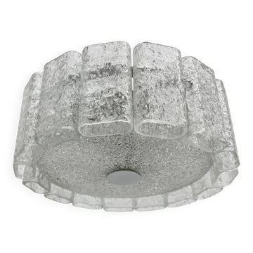 Plafonnier en tubes de verre du milieu du siècle par Doria Leuchten, Allemagne, années 1960.
