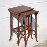 Curved wood trundle table