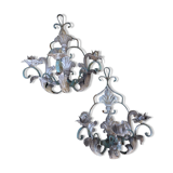 Paire d’appliques fer forgé 1940