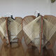 Pair of Scandinavian wire and wood 60s 70s suspensions