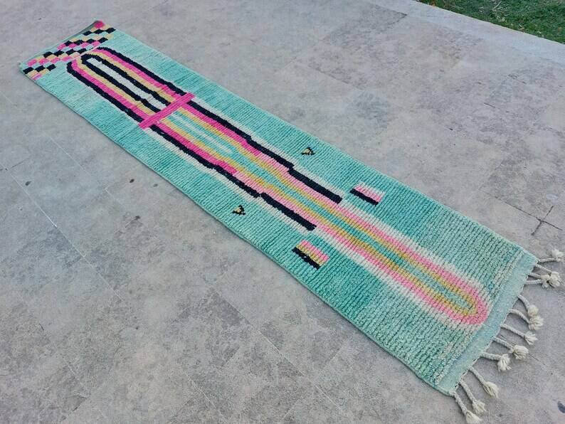 Handmade runner rug 300cmx70cm