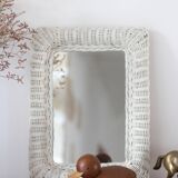 Vintage rattan mirror