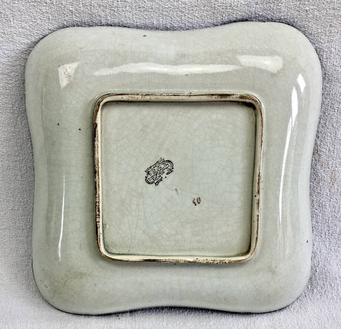 Antique hollow dish Gien cornucopia 1875/1935