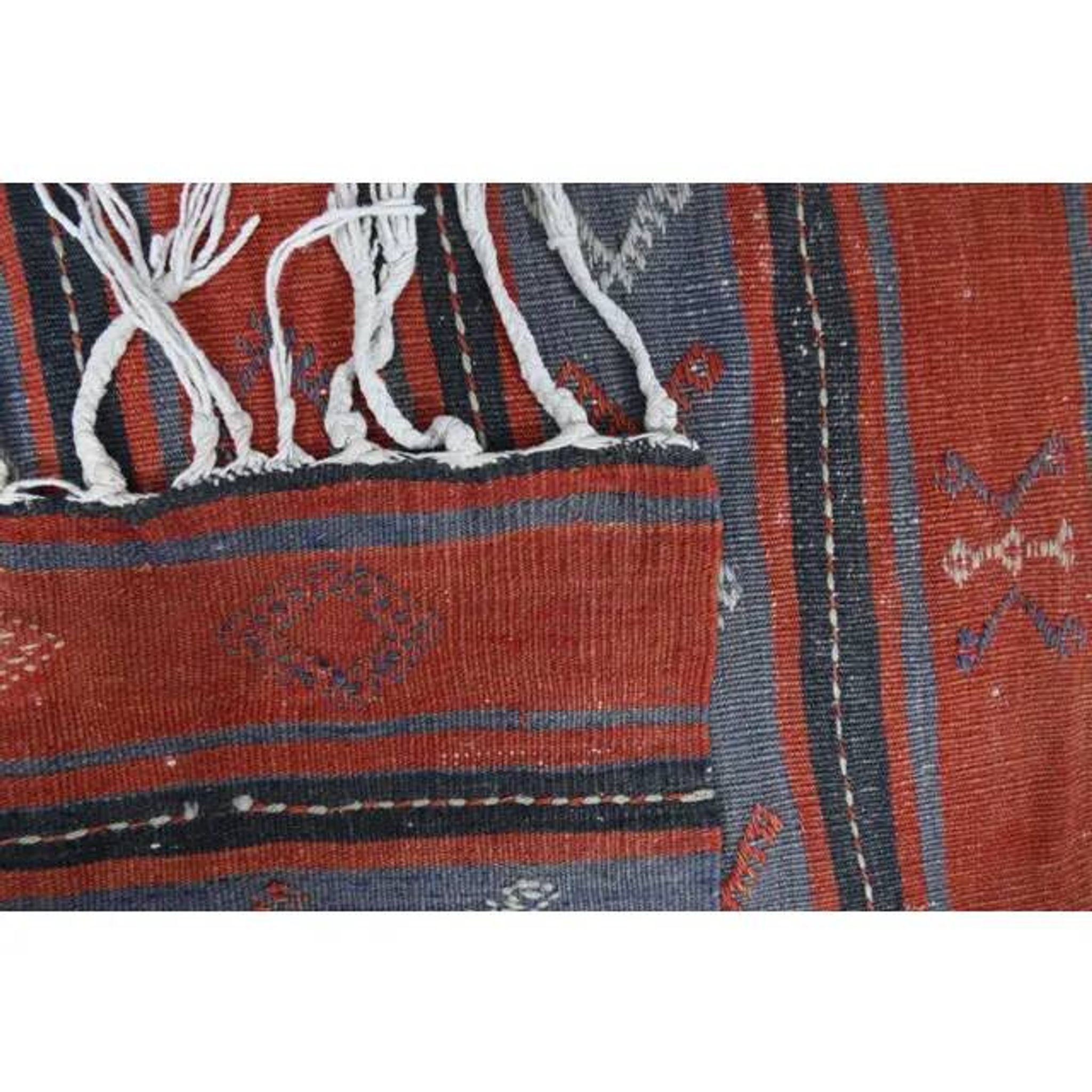 1970s Turkish Oushak Handmade Wool Cotton Red Runner Rug 74x338