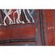 1970s Turkish Oushak Handmade Wool Cotton Red Runner Rug 74x338