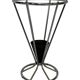 Vintage Umbrella stand chrome round black Dutch Art Deco