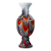 Orange White Black Multicolor Murano Glass Vase by Carlo Moretti – Italy 1970s, Tall Centerpiece