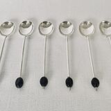 6 solid silver mocha spoons