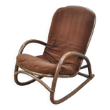 Fauteuil à bascule en rotin